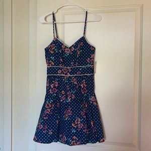 B Darlin Polka Dot Floral Dress